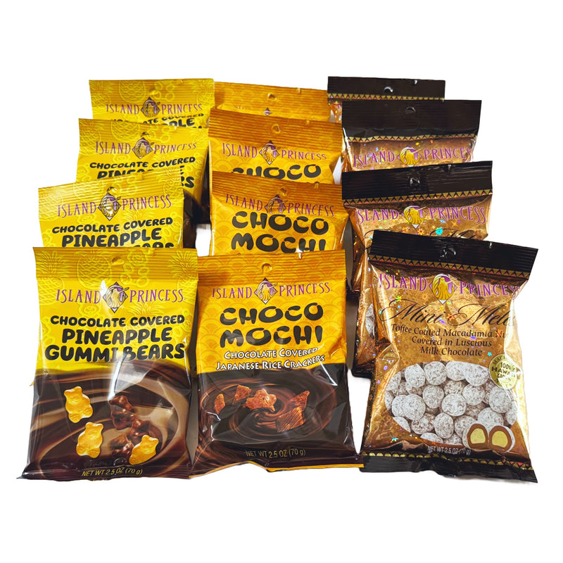 12 individual 2.5 oz bags displayed in rows