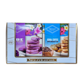 Diamond Bakery cookie box with purple coconut cookies and chocolate chip cookies on a white background