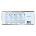 Repeating nutrition facts label on a white background