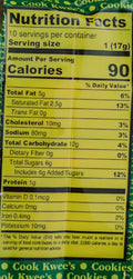 Kookkwees Nutrition Information Pineapple Macadamia Nut Cookies