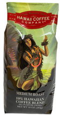 Hawaii Coffee Company, Hawaiian Blends - Ground Coffee, 10oz Bags (Variety)