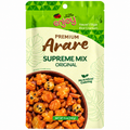 A 5 oz bag of ATV Enjoy Arare Supreme Mix Original Hawaii Style Rice Crackers, featuring a green and cream package with a bowl of the orange-brown cracker mixture shown on the front.