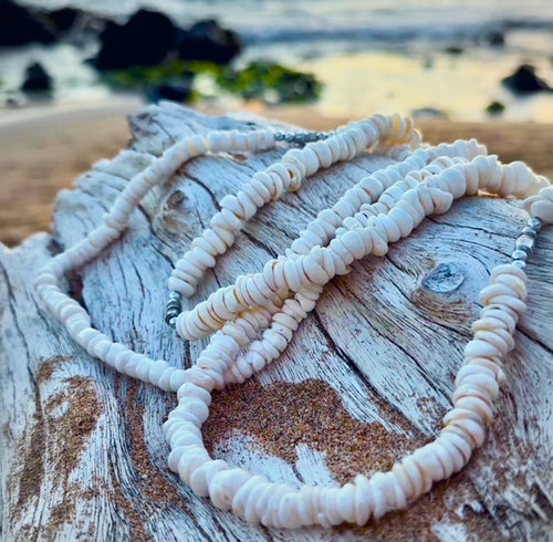 SALE!! Hawaiian Store Small Puka Shell Choker Necklace (Choose Length)