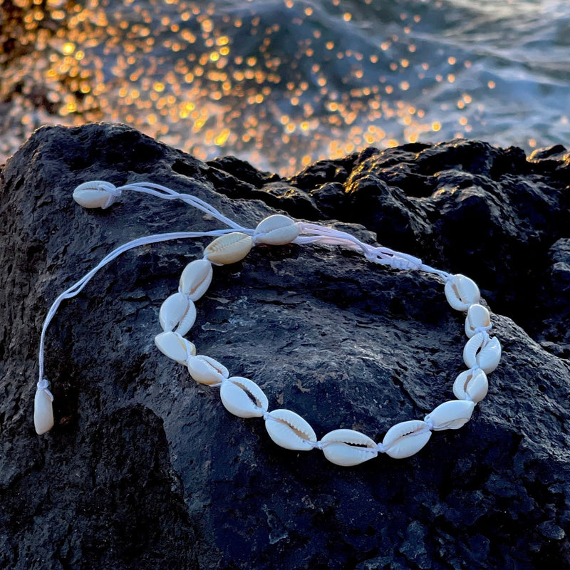 da Hawaiian Store Natural Cowrie Shell Choker Necklace