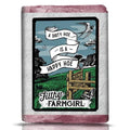 Back of soap bar with the phrase "A Dirty Hoe Is A Happy Hoe" by Filthy Farmgirl
