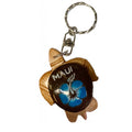 da Hawaiian Store 木製ホヌ タートル キーチェーン 手描きの花付き (選択)