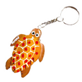 da Hawaiian Store Llavero de tortuga Honu de madera con flor pintada a mano (elegir)