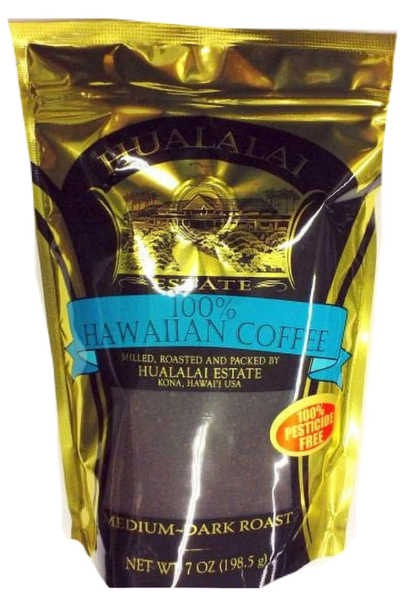 Café Hualalai Estate: 100 % café hawaiano | Molido y en grano | 7 oz | Sin sabor, Macnut con sabor a vainilla y Macnut con sabor a chocolate