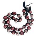 Graduation Kukui Nut Lei – Multi Color Flower Lei | Adjustable Ribbon Tie