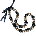 da Hawaiian Store Collar Lei de Nueces de Kukui y Concha de Mongo con Disco de Madera
