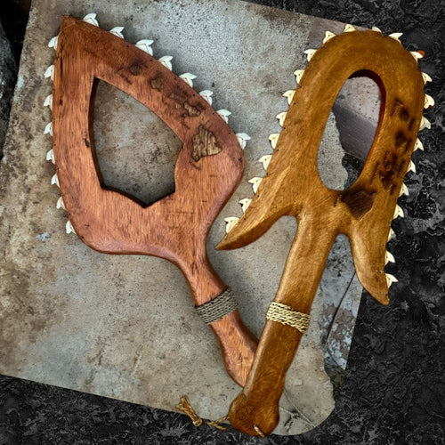 Hawaiian Store Handcarved Wood Polynesian Lei O Mano Koʻi Pāhoa  Decorative Replica (Choose)