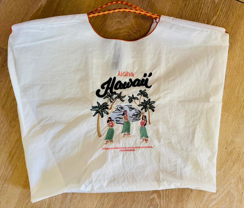 Bolso de mano Aloha Hawaii: ligero, duradero, con bolsillo interior y cita inspiradora 