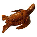 Hawaiian Store Hand-Carved Wood Honu Turtle Featuring Maui and Hawaii Islands