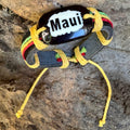 Adjustable Maui Rasta Bracelet – Faux Leather with Vibrant Island Colors