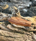 Handmade "Hawaiian Islands" etched Wood Surf Board Key Chain
