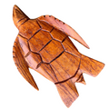 Hawaiian Store Hand-Carved Wood Honu Turtle Featuring Maui and Hawaii Islands