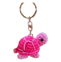 Handmade Crochet Turtle Keychain – Honu Sea Turtle Bag Charm, 3” – Pink or Green