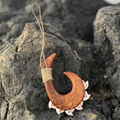 Hawaiian Store Hand-Carved Mini Replica Lei o Mano, Pahoa or Makau (Fish Hook) Shark Tooth Polynesian Ornament 4"