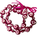 Graduation Kukui Nut Lei – Multi Color Flower Lei | Adjustable Ribbon Tie