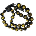 Graduation Kukui Nut Lei – Multi Color Flower Lei | Adjustable Ribbon Tie