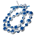 Graduation Kukui Nut Lei – Multi Color Flower Lei | Adjustable Ribbon Tie