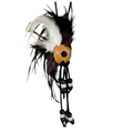 Makini Mask with feathers on a white background