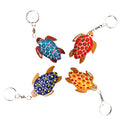 da Hawaiian Store Llavero de tortuga Honu de madera con flor pintada a mano (elegir)