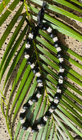 Graduation Kukui Nut Lei – Multi Color Flower Lei | Adjustable Ribbon Tie