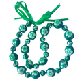 Graduation Kukui Nut Lei – Multi Color Flower Lei | Adjustable Ribbon Tie