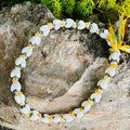 Bubble Shell Lei with White, Green and Yellow Mongo Shell Rings