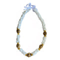 Bubble shell lei with kukui nuts