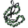 Graduation Kukui Nut Lei – Multi Color Flower Lei | Adjustable Ribbon Tie