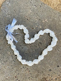 Bubble Shell Lei White with mongo shell rings