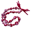 Graduation Kukui Nut Lei – Multi Color Flower Lei | Adjustable Ribbon Tie