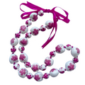 Graduation Kukui Nut Lei – Multi Color Flower Lei | Adjustable Ribbon Tie