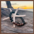 chakra bracelet with cinnamon beads