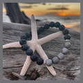 Chakra bracelet with silver beads