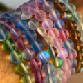Magical Maui Mermaid Stretch Bracelet – 8mm Glowing Glass Beads