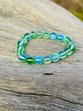 Magical Maui Mermaid Stretch Bracelet – 8mm Glowing Glass Beads