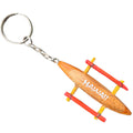 Hawaiian Store Wood Outrigger Canoe Key Chain