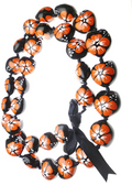 Graduation Kukui Nut Lei – Multi Color Flower Lei | Adjustable Ribbon Tie