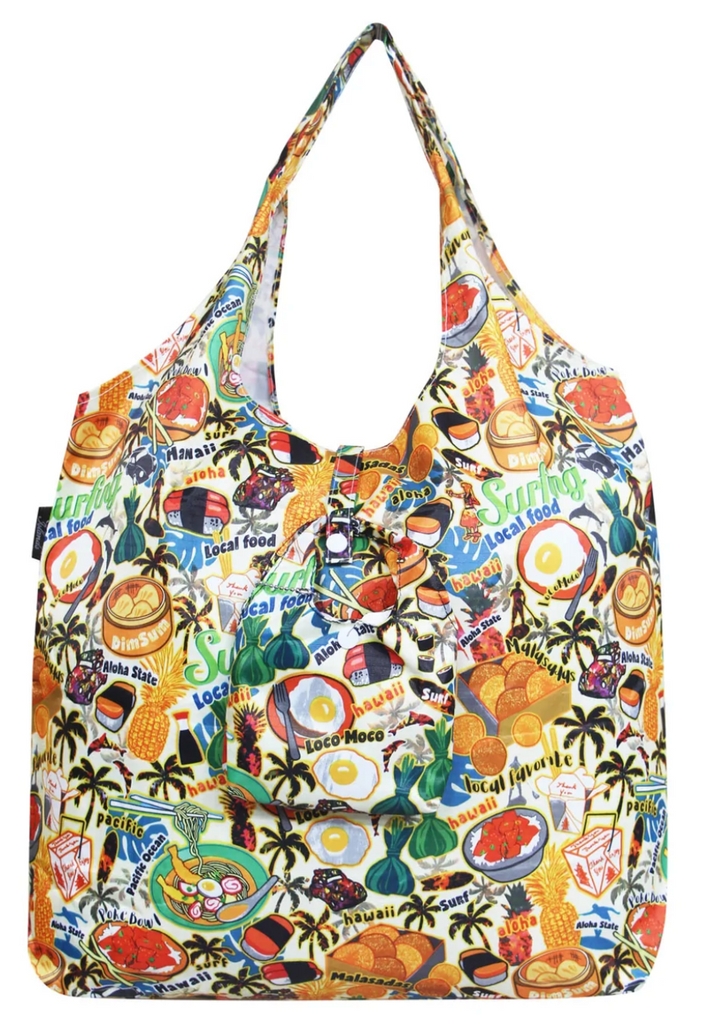 Lialoha Hawaii Eco Islands Bolsa de mano reutilizable de nailon resistente para comestibles