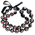 Graduation Kukui Nut Lei – Multi Color Flower Lei | Adjustable Ribbon Tie