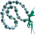 Graduation Kukui Nut Lei – Multi Color Flower Lei | Adjustable Ribbon Tie