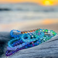 Magical Maui Mermaid Stretch Bracelet – 8mm Glowing Glass Beads
